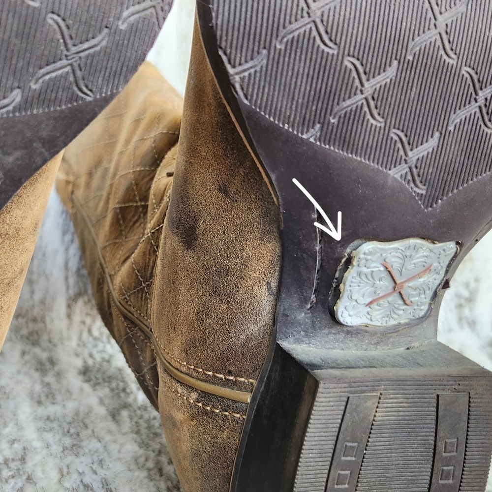 Twisted X "Bomber" Western Cowboy Boot Brown Leather Cross | Men's Size 7.5D - Picture 9 of 13